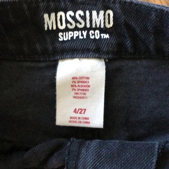 Mossimo supply women’s distressed black jean skirt - Picture 5 of 6